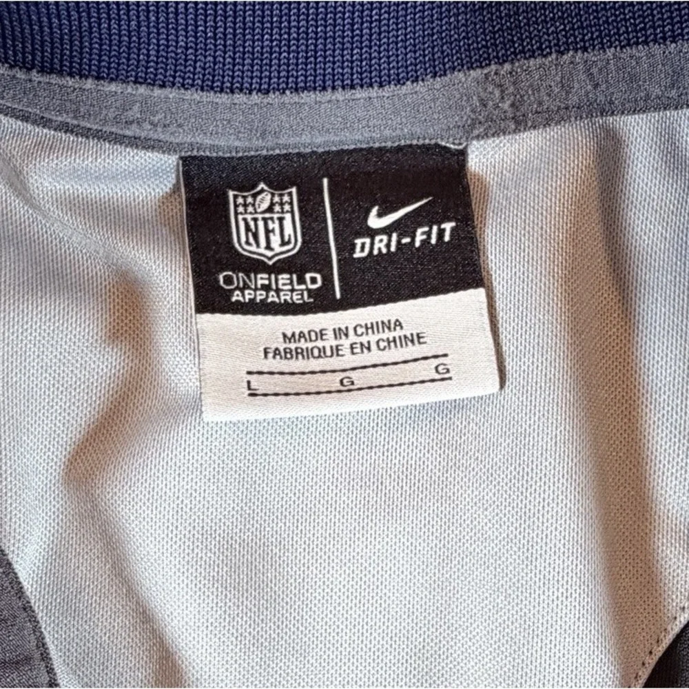 Nike Polo Dallas Cowboys Mens Sz L Gray Dri-FIT Shirt NFL Football Performance